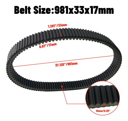 Can-am 420280360 715900212 30c3750 Drive Cvt Correa Compati