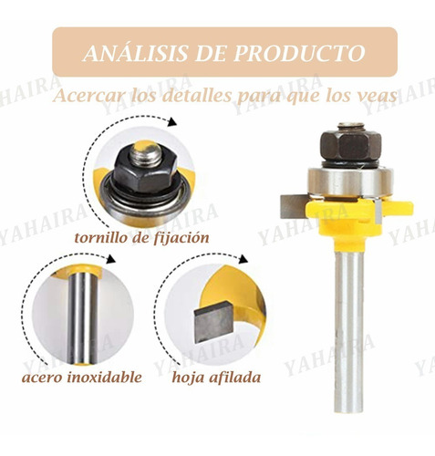 Set De 2 Fresas Tupi 1/4 Pulgada Para Ensamble - Fresadora