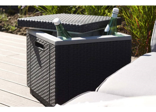 Mesa Cooler De Terraza Jardín Ice Cube Grafito