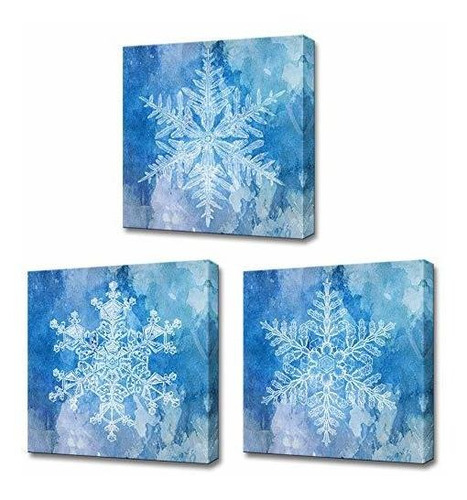 Lovehouse 3 Piezas Invierno Tema Snowflake Tela Pared Xftzf