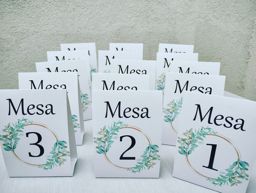 15 Números De Mesa P/eventos, Todo Personalizado,boda, 15