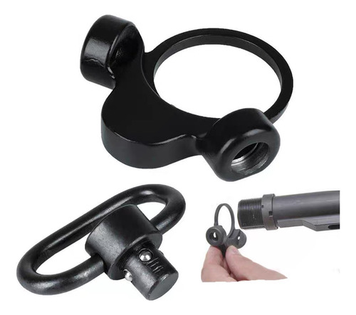 Savefree -adaptador Slinga Ambidiestro Para Porta Fusil / 1 Aro M4 M16 Color Negro Mate