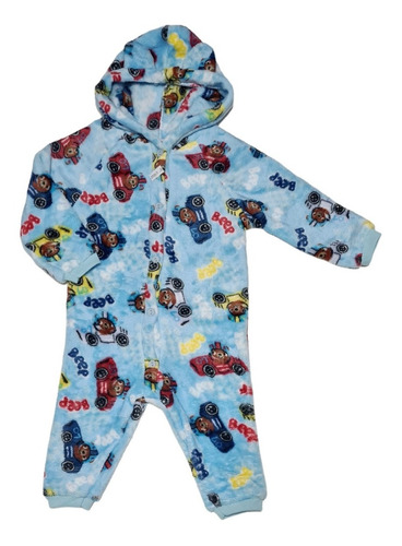 Pijama Inverno Macacão Fleece Soft Bebê Quentinho Menino