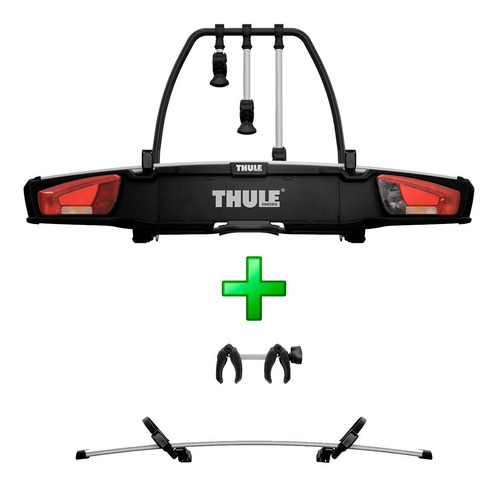 Suporte Engate Thule P/ 3 Bikes Velospace + Adaptador 4 Bike