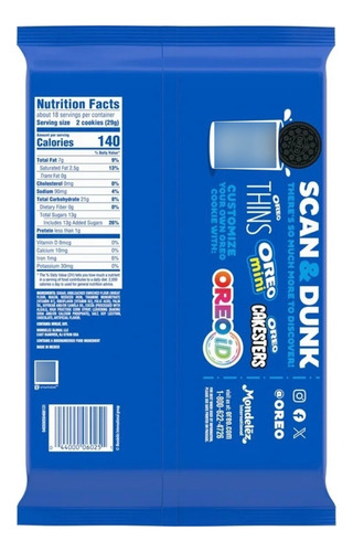 Galletas Oreo Double Stuff Tradicional 530g