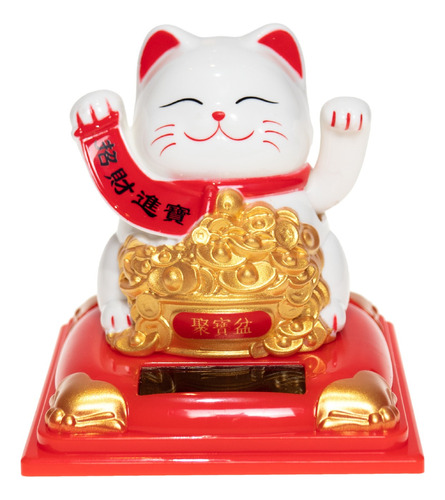 Maneki Neko 8cm Blanco Topsoc