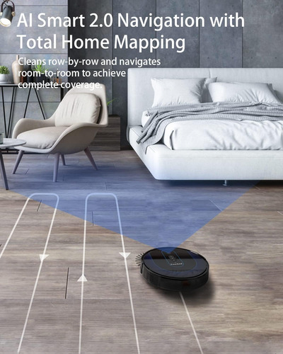 Aspiradora Robot Limpiador Inteligente Wifi Succion 1800p