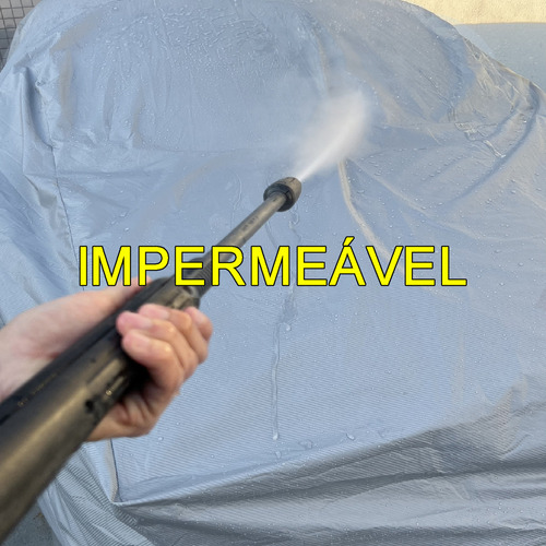 Capa Cobrir Carro Sedan Grande Forro Total Pr Impermeável Uv Cor Prateado