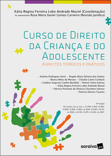 Curso de direito da criança e do adolescente - 14ª edição 2022, de Maciel, Kátia Regina Ferreira Lobo Andrade. Editora Saraiva Educação S. A., capa mole em português, 2022