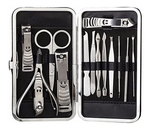 Set Manicure Pedicure 14 En 1 - Kit Acero Inoxidable