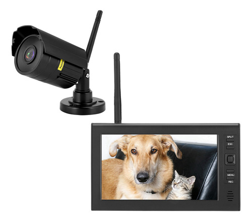 Sistema De Monitor Inalámbrico Wifi De 4 Canales Lcd De 7 Pu