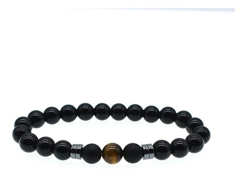 Pulsera Piedras Naturales Hematita Ojo De Tigre Hombre Mujer