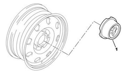 Embellecedor Llanta Negro Peugeot 541672