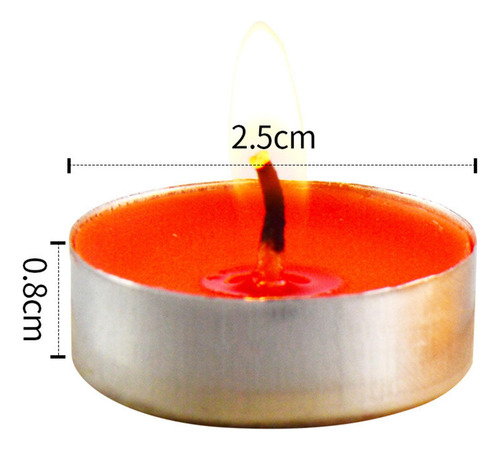 Pacote De 100 Tealights Inodoros, Sem Fumaça E De Vermelho