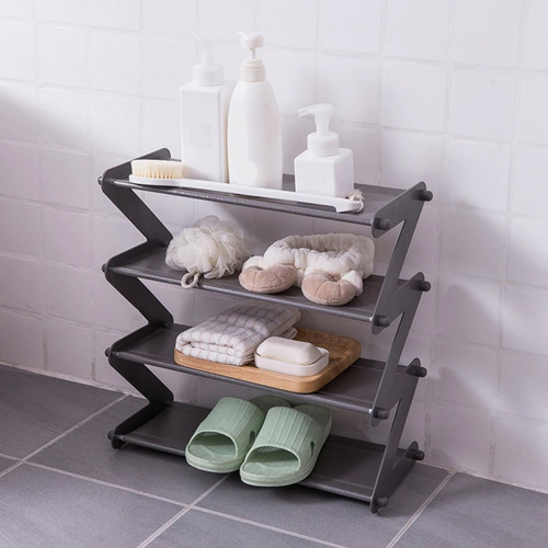Imagen 7 de 9 de Zapatera Organizador Zapatos Rack Shoes 4 Niveles 8 Pares