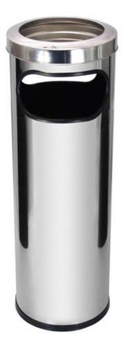 Cinzeiro Lixeira Em Aço Inox Com Aro Em Inox 30 Litros