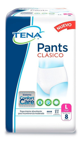 Pañal Tena Pants Clásico L 8und - Unidad a $4012