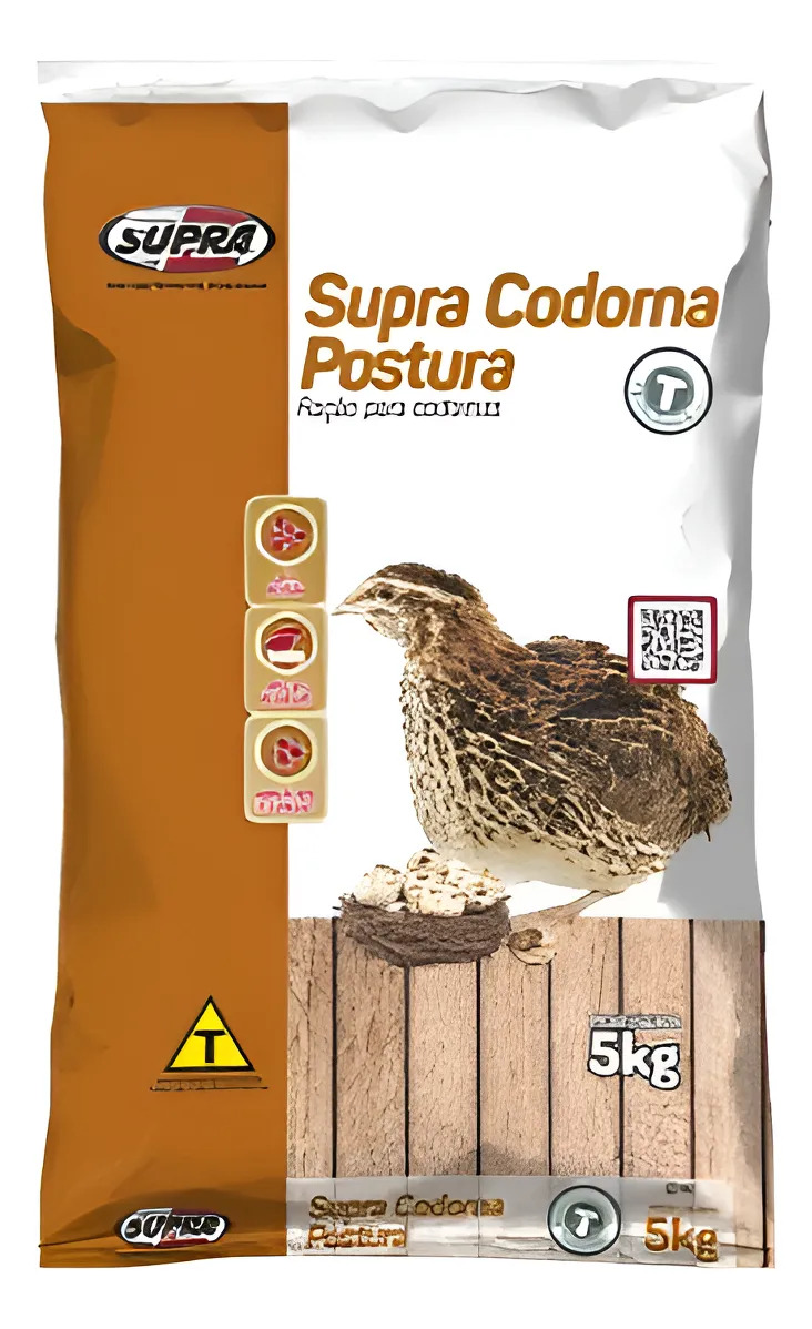 Ração Supra Codornas Alta Produtividade Crescimento Ovos 5kg