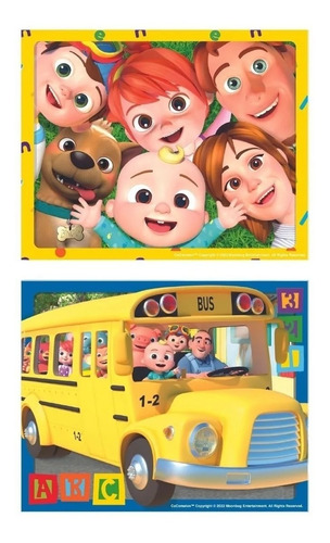 Imagen 5 de 7 de 2 Puzzles Cocomelon Didactico 12 Y 18 Piezas Encastre Niños