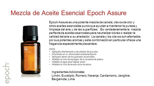 Aceite Nuskin Assure Epoch 100% Orgánico Y Esencial