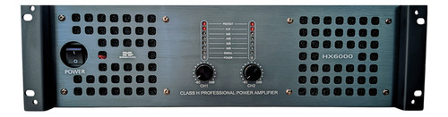 Amplificador Eurosound Hx6000 (6000w 4ohms Bridge) Clase H Color Plateado Potencia De Salida Rms 6000 W
