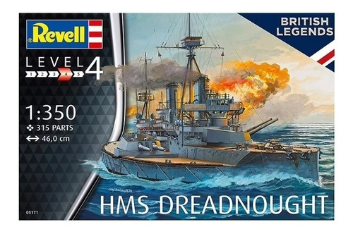 Maqueta Revell - Hms Dreadnought British Legends - 1:350