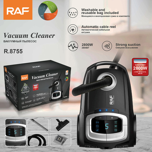 Aspiradora Succión Poderosa De 2800w Carrete Automatico