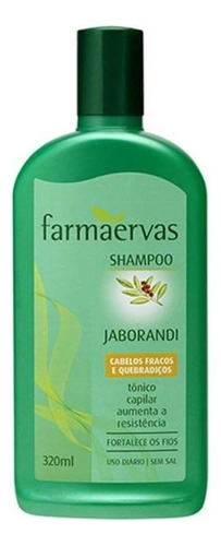  Shampoo Jaborandi Farmaervas 320ml Cabelos Fracos