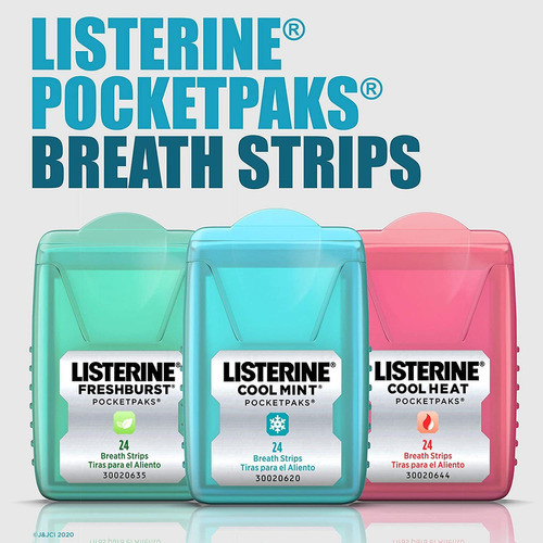 Listerine Cool Mint Pocketpaks Breath Strips, Oral Dissolvin