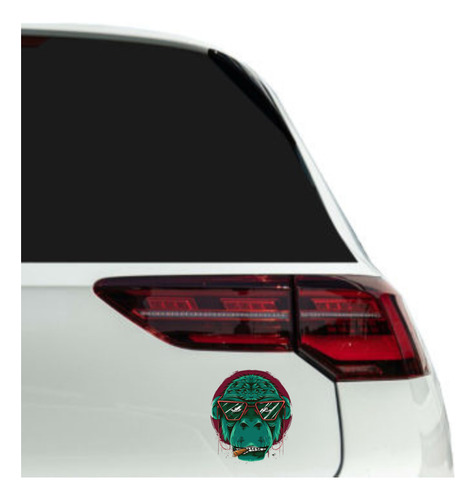 Sticker Calcomanias Automovil Laptop Chango Mono Fumando