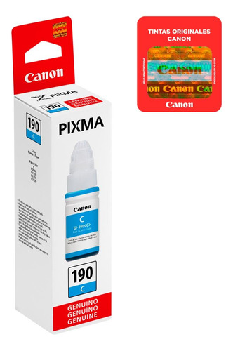 Botella De Tinta Canon Cian Gi-190 C 70ml