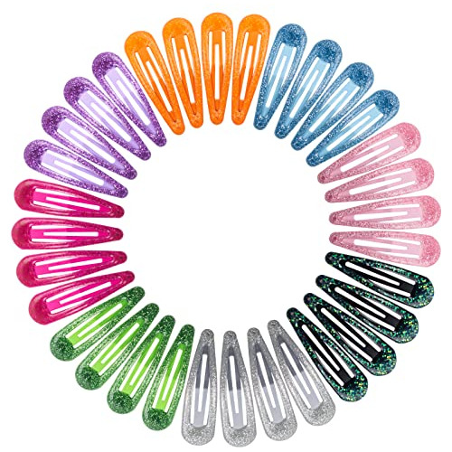 12 Pcs Doble Grip Hair Clips Metal Snap Hair Clips Wq21t