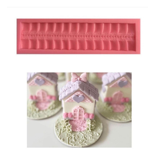 Molde De Silicone Arabesco Para Decorar Telhado De Casinha 