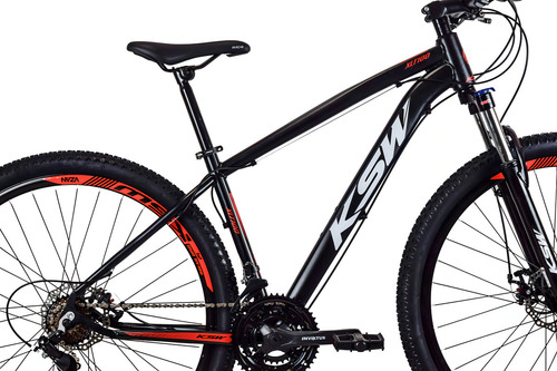 Bicicleta Ksw Aro 29 Freios Hidraulico 24v Câmbio Shima + K7 Cor Vermelho