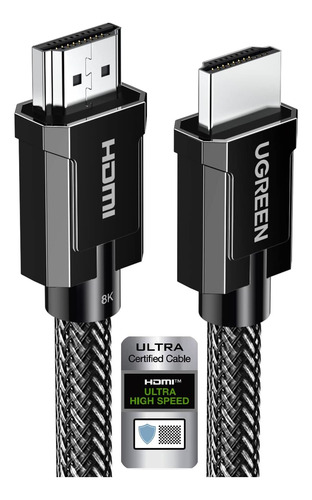 Cable Hdmi Ugreen 2.1 8k/10k, Certificado, 20m