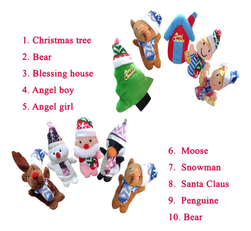 Muñequeras Navideñas De Papá Noel De Story Times, 10 Unidade