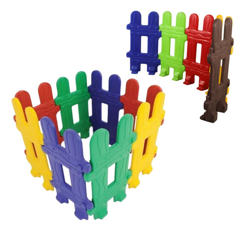 Combo Espaço Kids Playground Colorido Completo 5 Placas