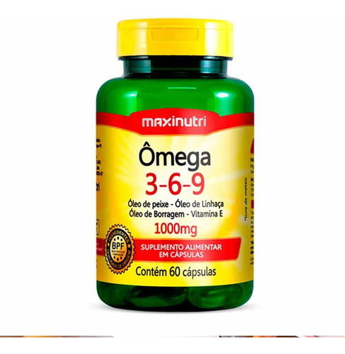 Ômega Triplo 3-6-9 Óleo De Peixe 1000mg 60 Caps Maxinutri