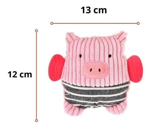 Peluche con silbato para perros Tuim Pig Teeping Pink Pig Design Pig
