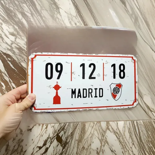 Cartel Chapa River Plate 09-12-18 Madrid Copa Libertadores