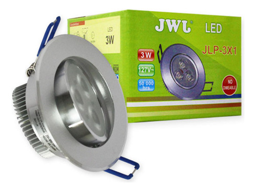 Luminario Led Empotrable Dirigible 3w Luz Cálida Jlp3x1, 2pz