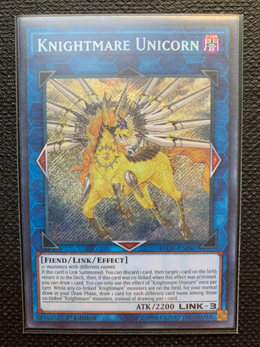 Yu-gi-oh! Knightmare Unicorn Secret Rare 1st Ed Flod-en047