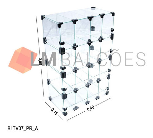 Baleiro De Vidro 0,40 X 0,60 X 0,15