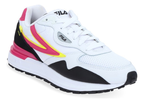 Tenis Sneakers Fila Dama Blanco Cintas Piel 690-23