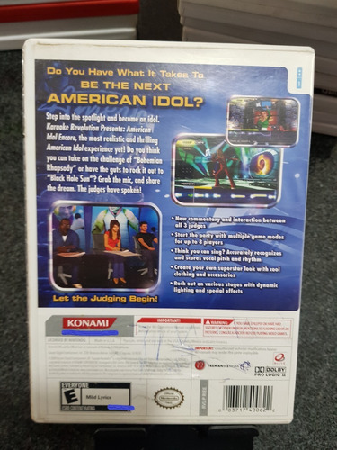 Karaoke Revolution American Idol Encore Nintendo Wii (Usado)