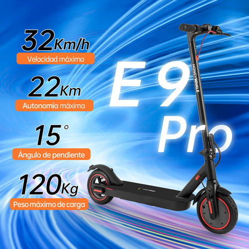 Honey Whale E9 Pro-v2 patín adulto plegable 32km/h motor 500wcon bluetooth y pantalla lcd