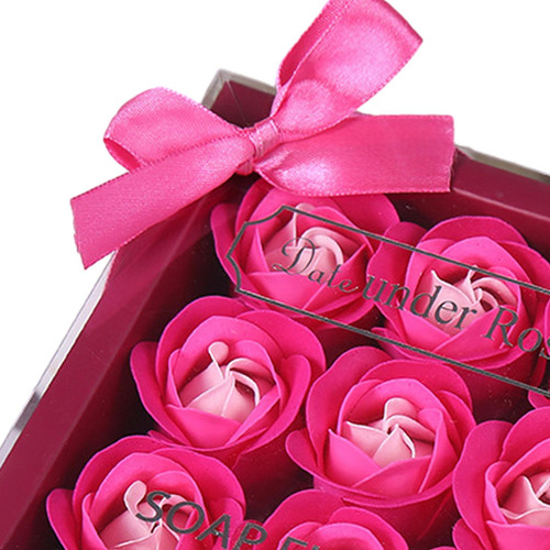 3 X 2 Rosas De Jabón Perfumadas Con Caja De Regalo 3 Piezas