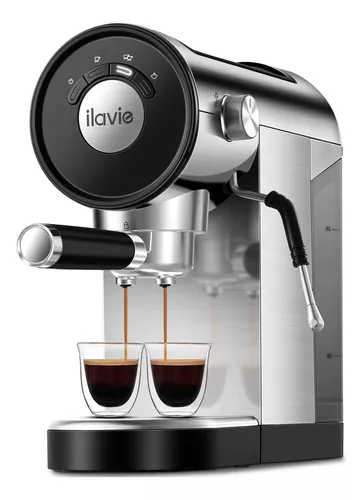 CRANDDI Máquina de café espresso de 20 bar, cafetera profesional de 1350 W  con vaporizador, hacer espresso compacto con tanque de agua extraíble de 34