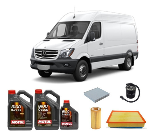 Kit 4 Filtros Mercedes Sprinter 515 415 Y Motul 5w40 X12