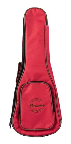 Ukelele Concierto Bamboo Rojo U-23 Fuego Incluye Funda Y Pua